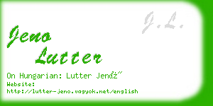 jeno lutter business card